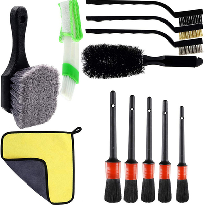 Car Vents Portable 12 PCS Car Care Washing Machine Beauty Washing Station Towel Brush Car Cleaning Tool Kit